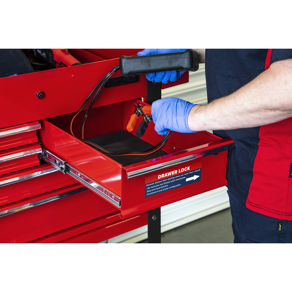 Sealey Superline PRO® Heavy-Duty Mobile Tool & Parts Trolley with 5 Drawers & Lockable Top AP890M