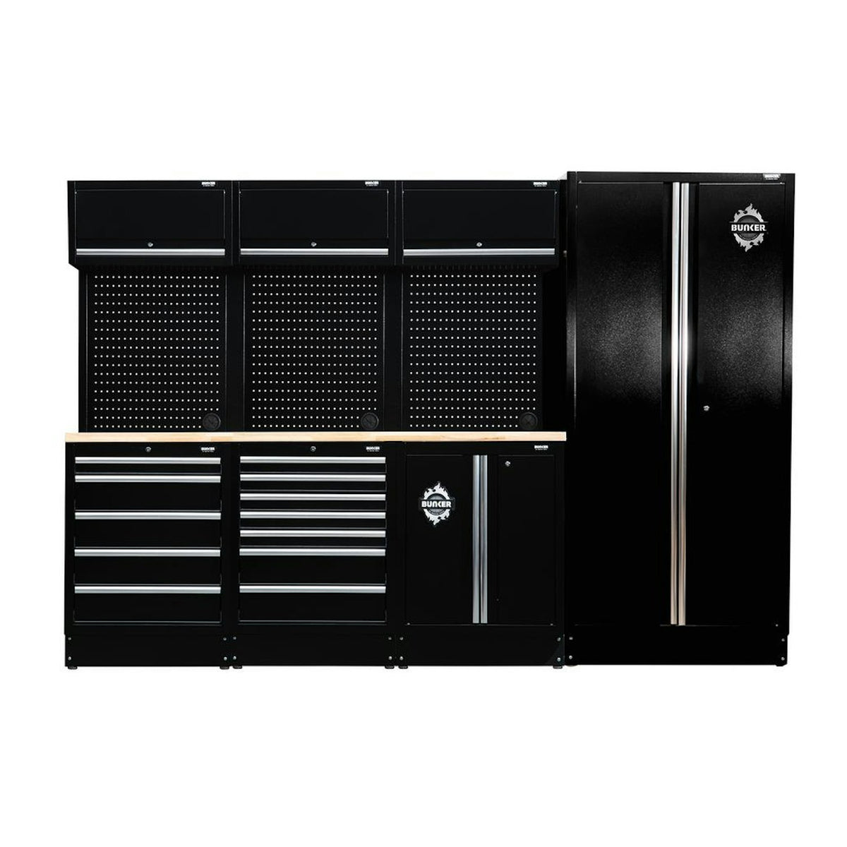 BUNKER 15 Piece Modular Storage Combo with Worktop, 2955mm 32519 - image 1