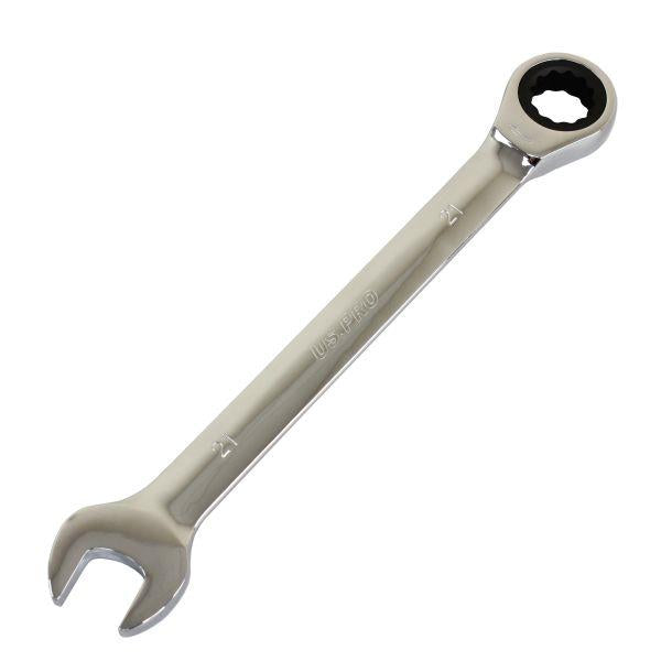 US PRO Tools 21mm Ratchet Spanner Wrench 72 Teeth Open & Ring End Wrench 3582