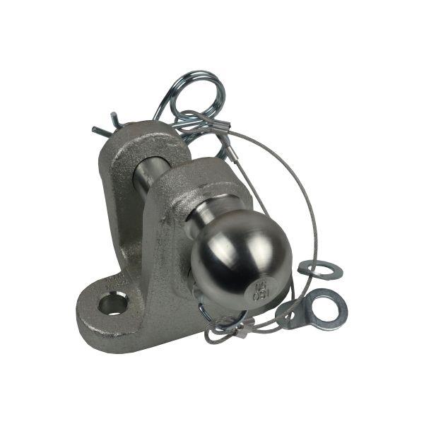 Cobel 3.5T Tow Ball & Pin Hitch 50mm Ball 25mm Pin ECE R55 Approved Silver 9282