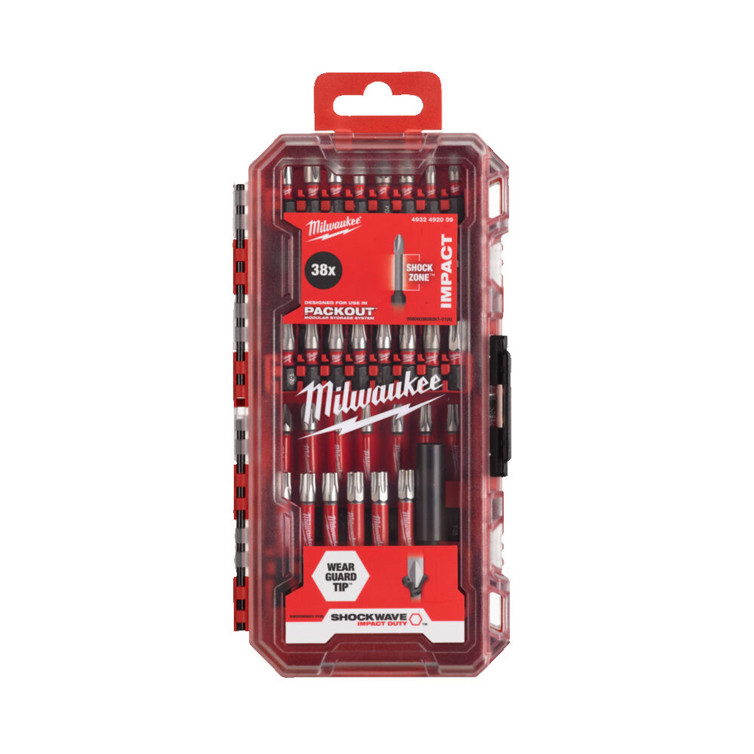 Milwaukee 38 Piece Shockwave Impact Duty Bit Set 4932492009