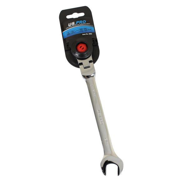 US PRO Tools 22MM Flexible Gear Ratchet Combination Spanner Wrench 3891