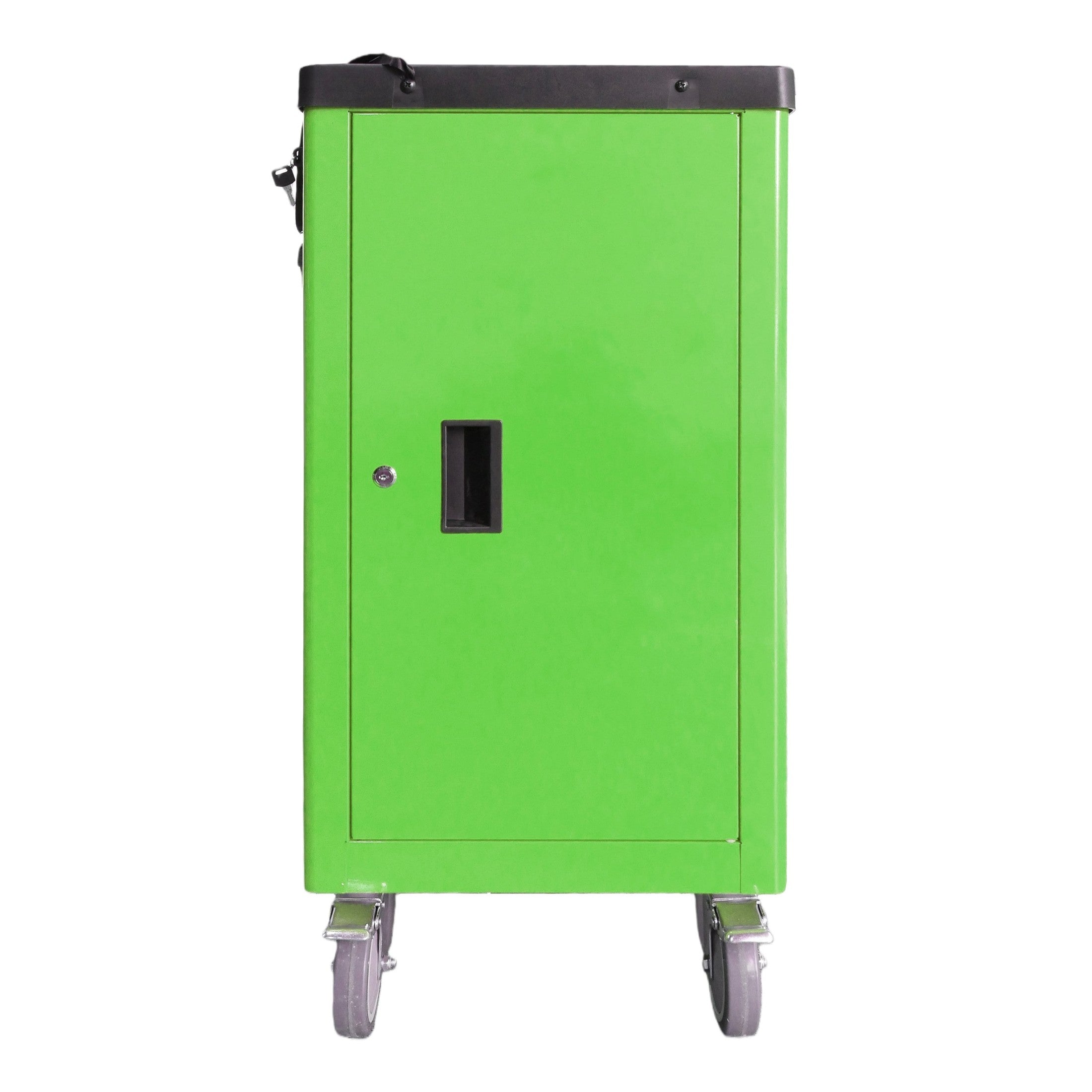 BRUNEL Tools 7 Drawer Caster Mounted Roller Tool Chest Cabinet with 6 Fully Stocked Drawers - 249 Pieces - Hi-Vis Green