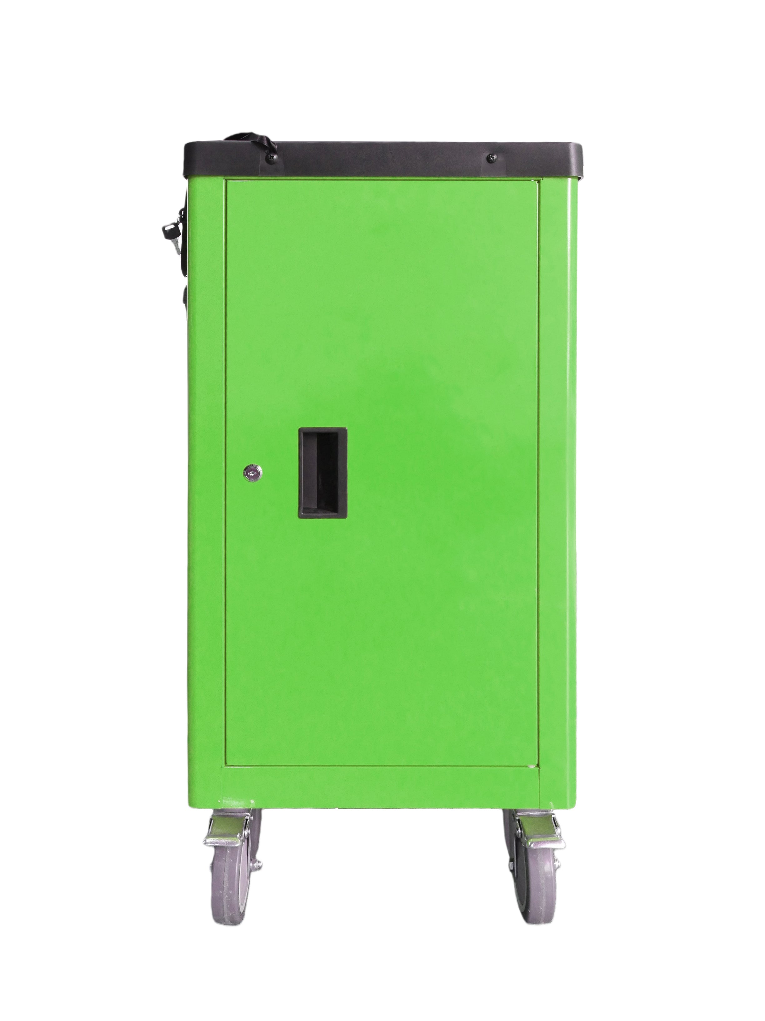 BRUNEL Tools 7 Drawer Caster Mounted Roller Tool Chest Cabinet with 6 Fully Stocked Drawers - 249 Pieces - Hi-Vis Green