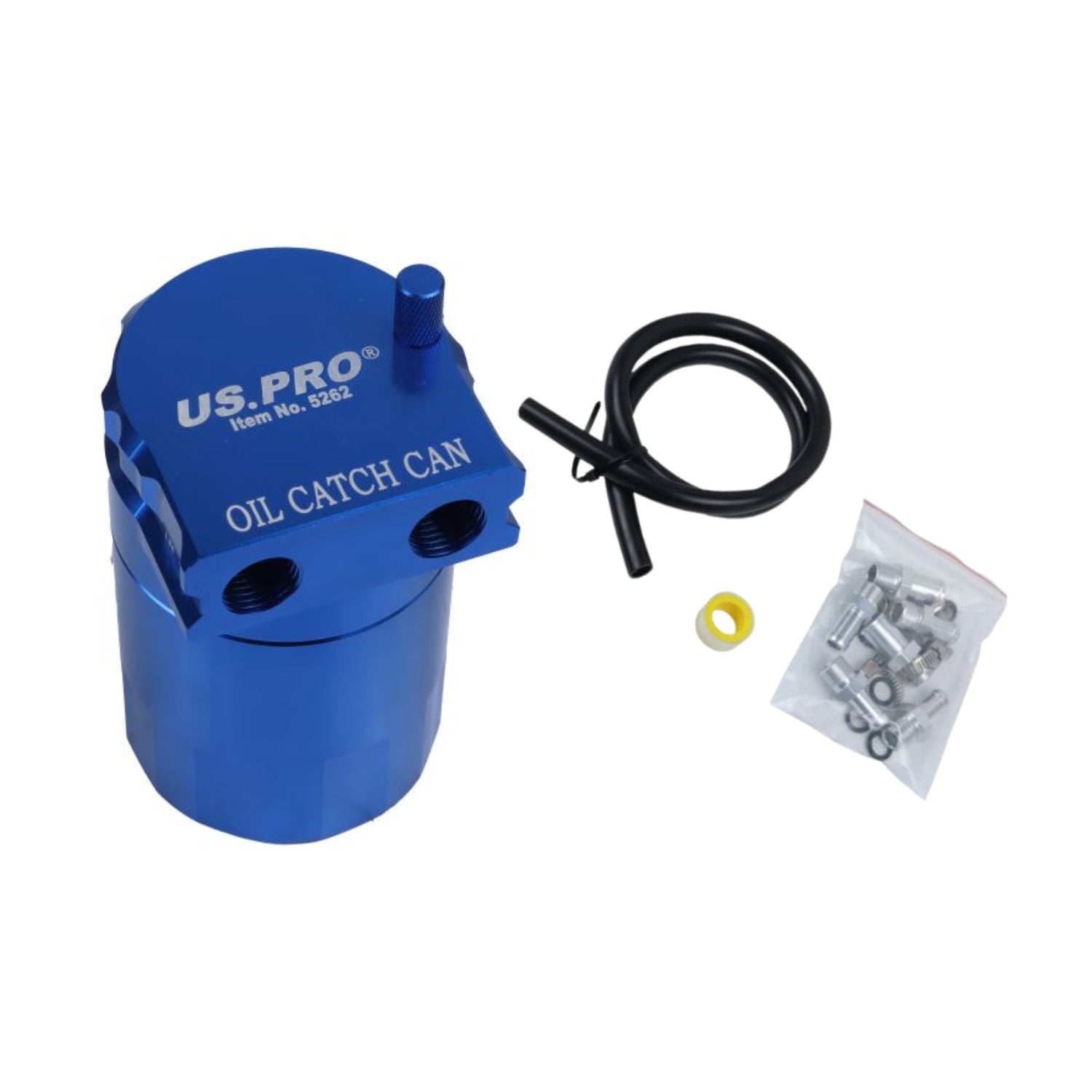 US PRO Tools 300ml Universal Oil Catch Can Breather Reservoir Tank Kit Blue 5262