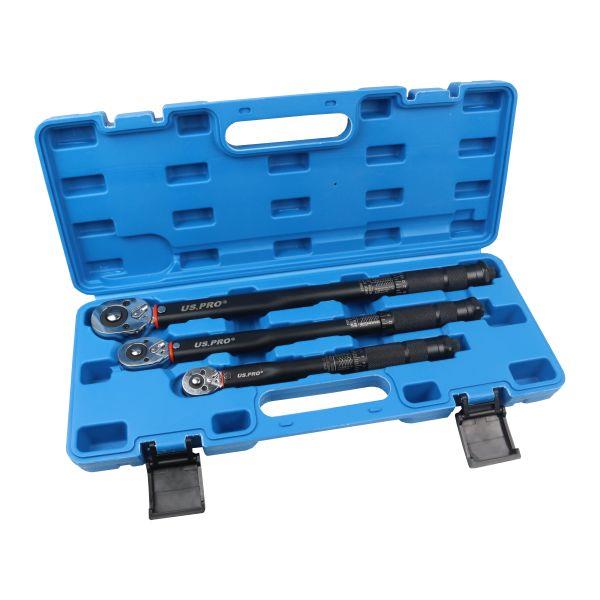 US PRO Tools 3PC Calibrated Torque Wrench Set - 2-230NM /1.5-169.5FT-LB 6936