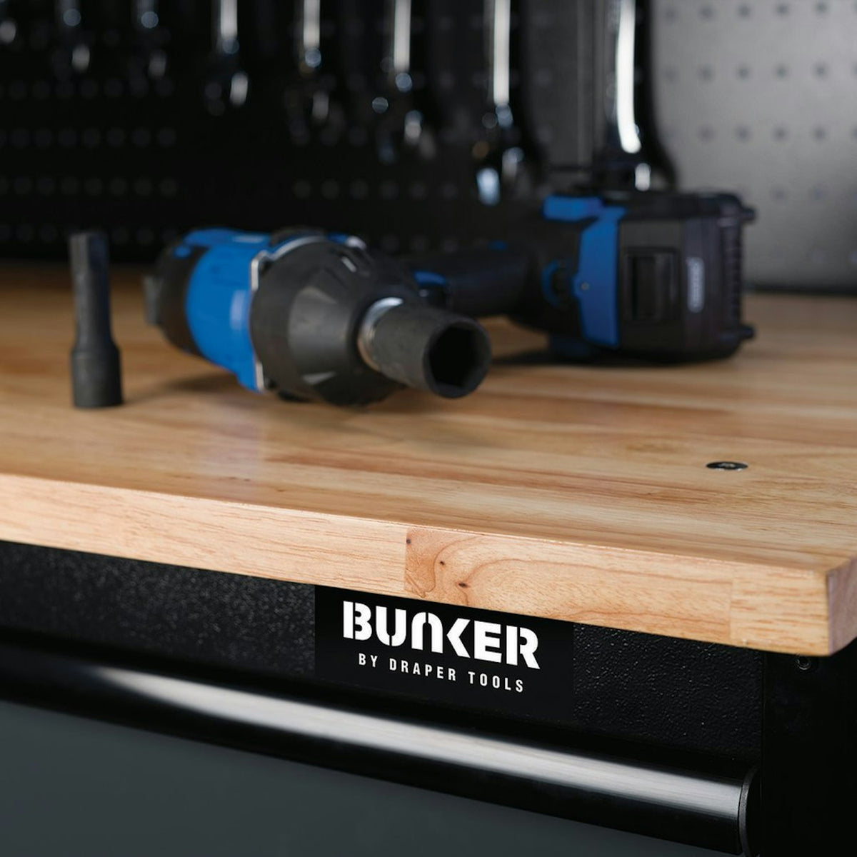 BUNKER 10 Drawer Roller Workstation with Workbench, 56", Grey 27267 - image 7
