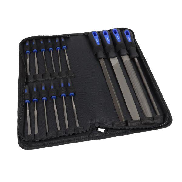 US PRO Tools 16pc Engineers Files and Needle File Set Flat Half, Round