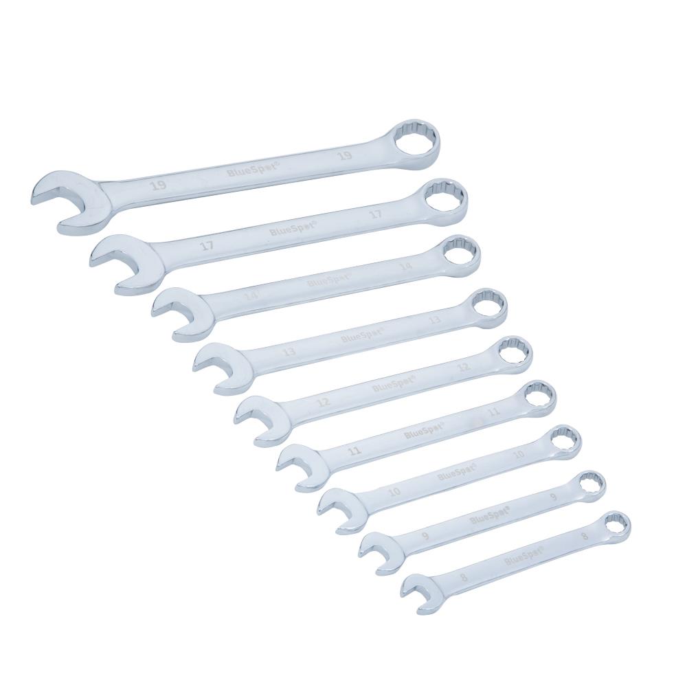 BlueSpot 9pc Combination Spanner Set Metric Wrench 8-19mm 04111