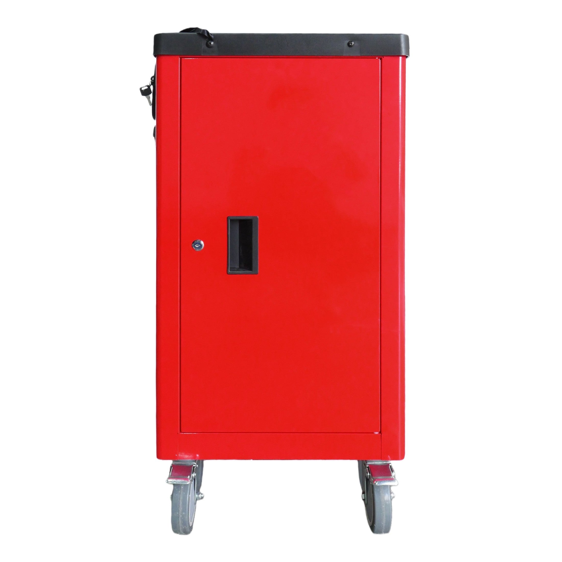 BRUNEL Tool 7 Drawer Caster Mounted Roller Tool Chest Cabinet with 6 Fully Stocked Drawers - 249 Pieces - Red