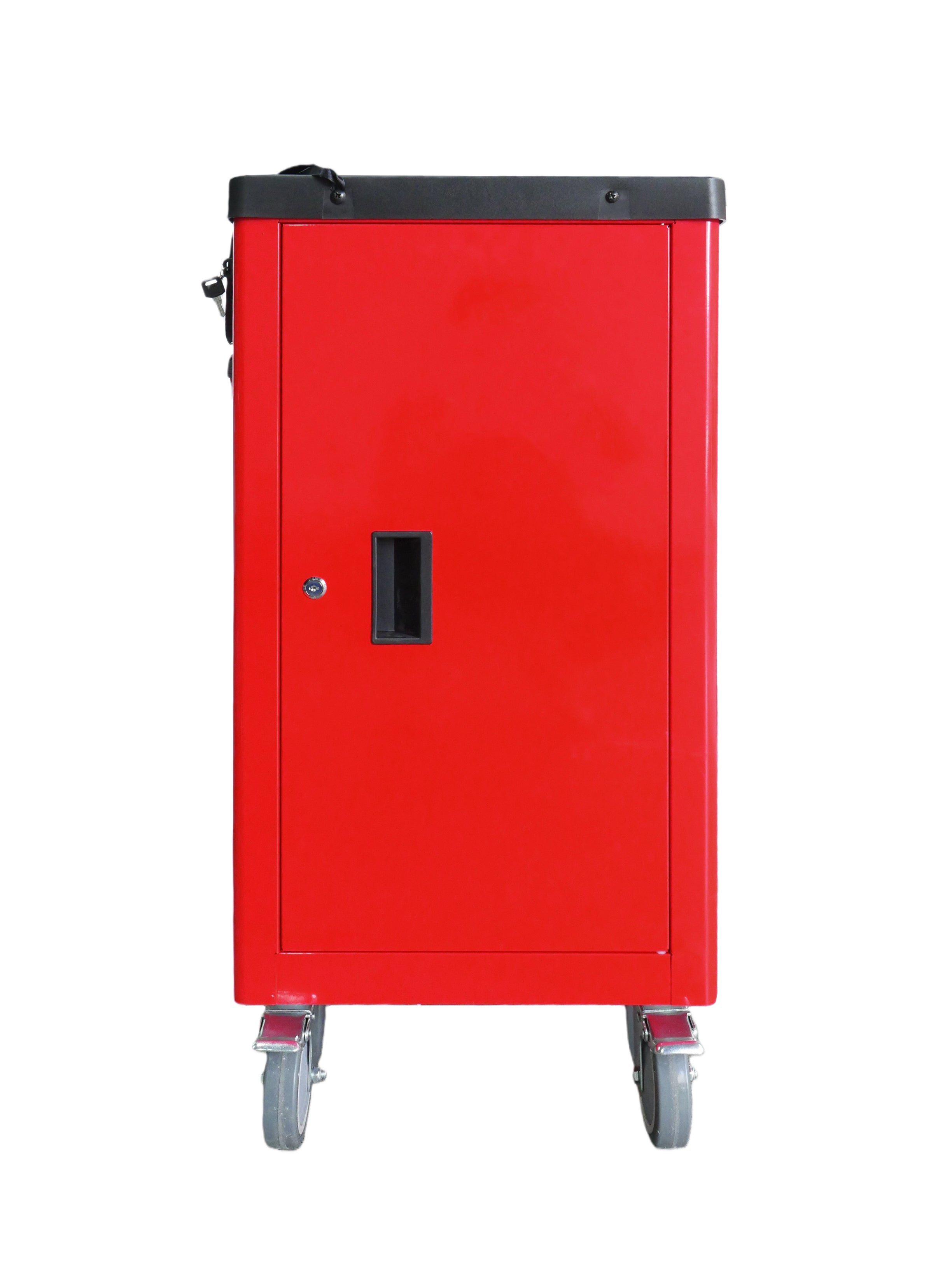 BRUNEL Tool 7 Drawer Caster Mounted Roller Tool Chest Cabinet with 6 Fully Stocked Drawers - 249 Pieces - Red