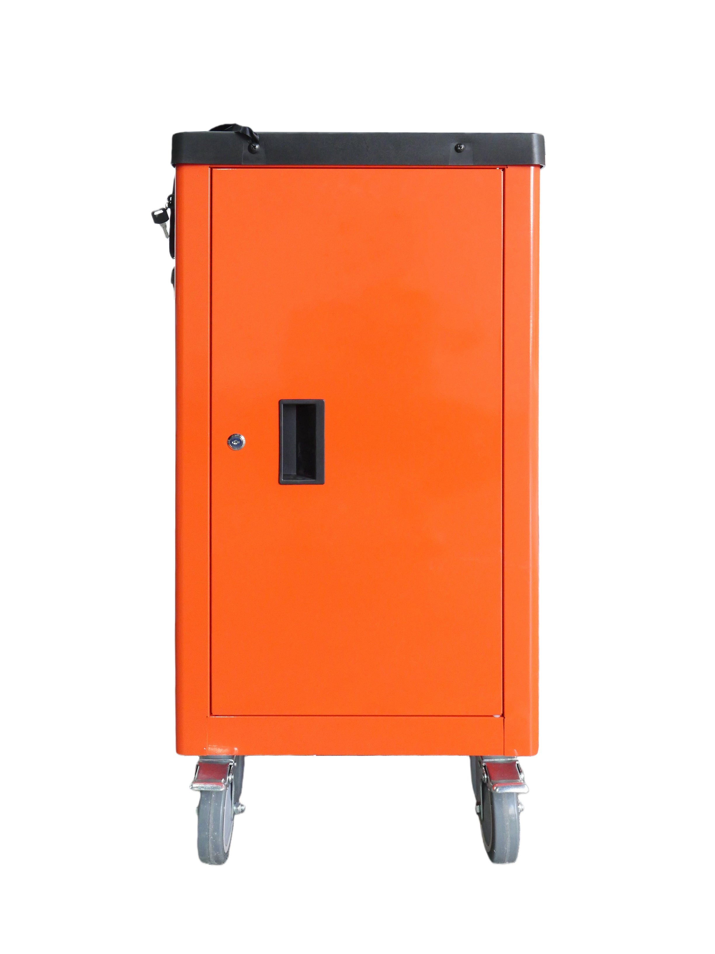 BRUNEL Tool 7 Drawer Caster Mounted Roller Tool Chest Cabinet with 6 Fully Stocked Drawers - 249 Pieces - Orange