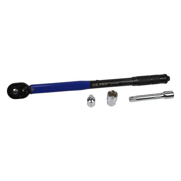 US PRO Tools 6pc 1/2" Dr Calibrated Torque Wrench 13.6-203.5nm 10-150ft-Lb 6845