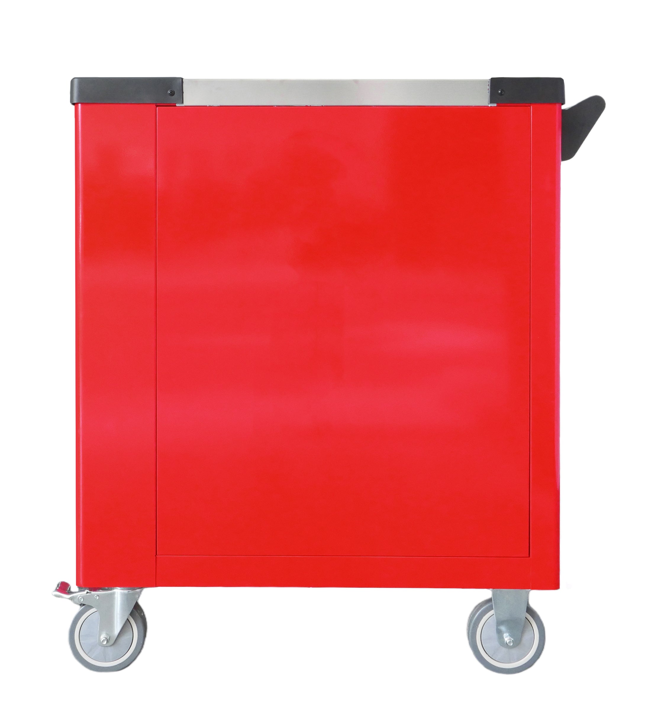 BRUNEL Tool 7 Drawer Caster Mounted Roller Tool Chest Cabinet with 6 Fully Stocked Drawers - 249 Pieces - Red