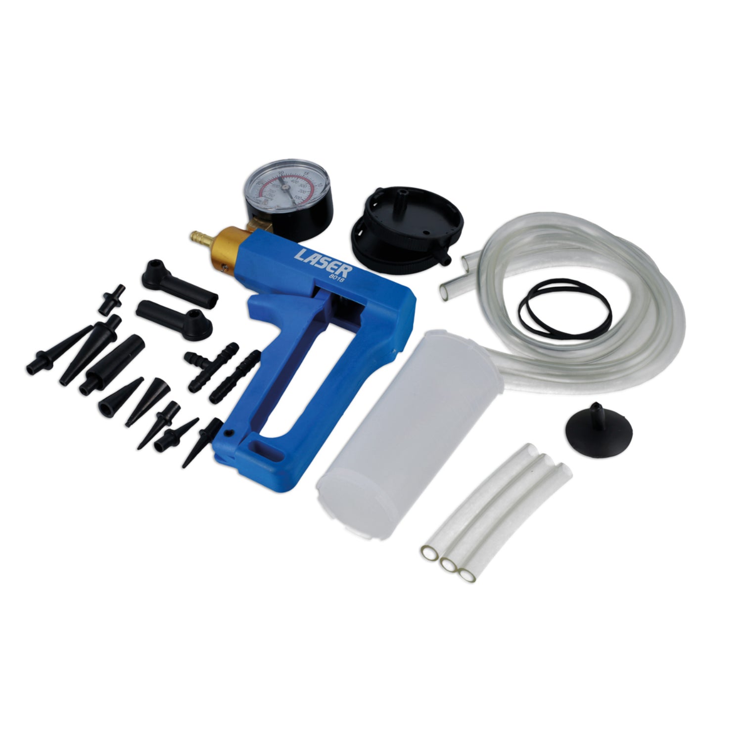 Laser Vacuum Tester and Brake Bleed Kit Handheld Automotive Vacuum Pump 8018