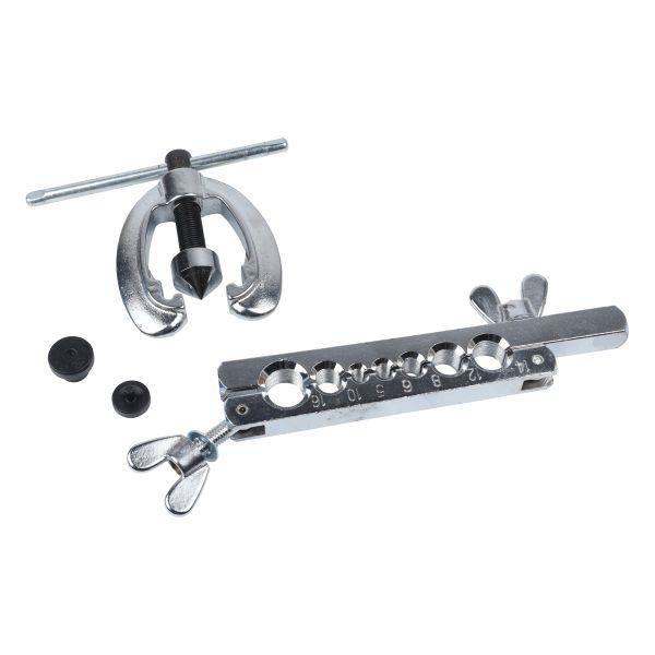 US PRO Tools Brake Pipe Flaring Tool Double Flare Kit T Bar Press 7 Dies 5-16mm 5936