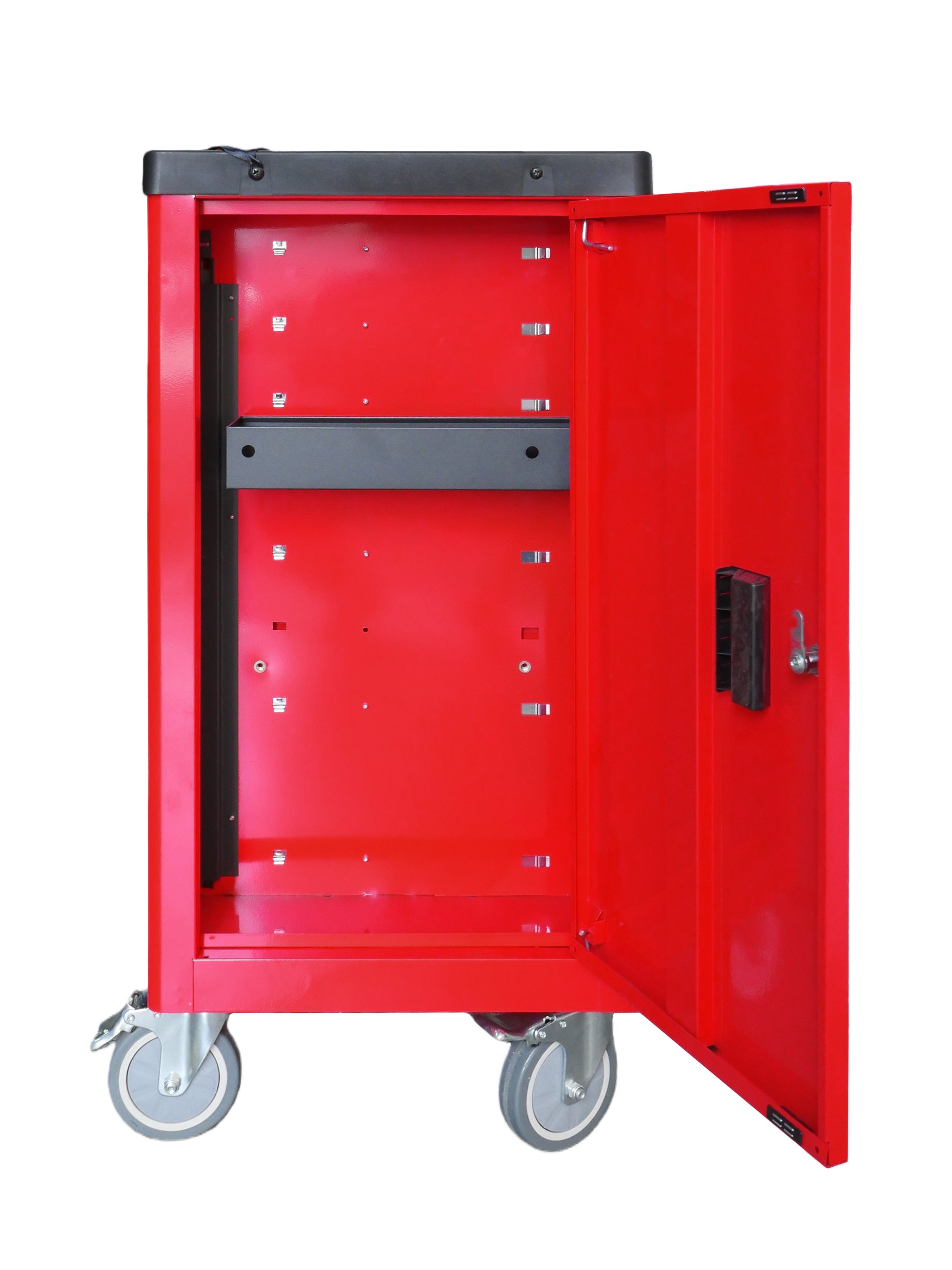 BRUNEL Tool 7 Drawer Caster Mounted Roller Tool Chest Cabinet with 6 Fully Stocked Drawers - 249 Pieces - Red