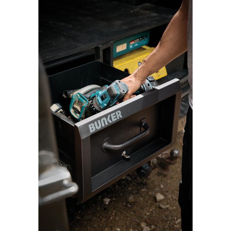 Bunker S1 Van Storage Sliding Drawer Box 500mm x 1200mm x 312mm Black 07136
