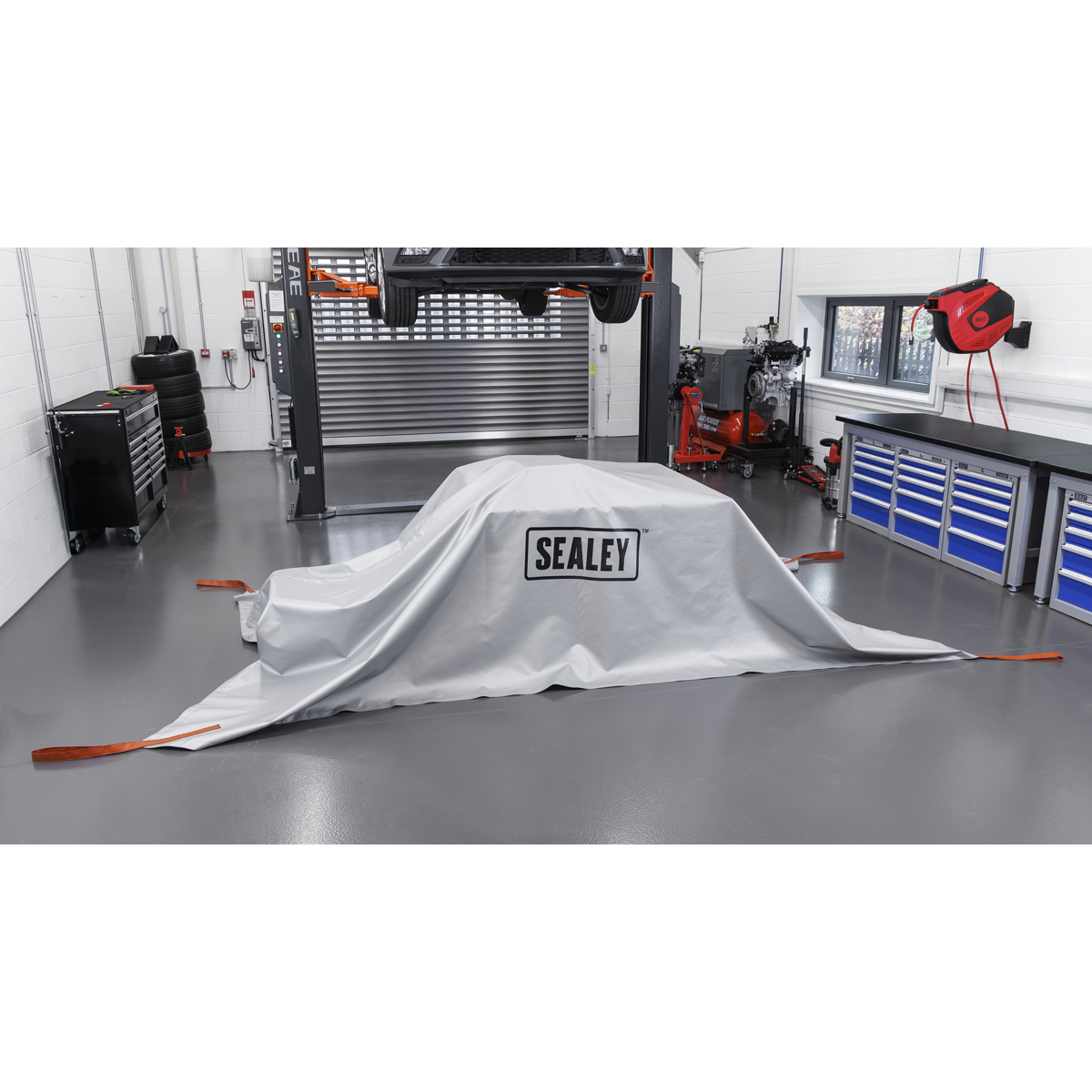 Sealey Silicone-Coated Lithium Battery Fire Safety Blanket 3 x 4m EV500S