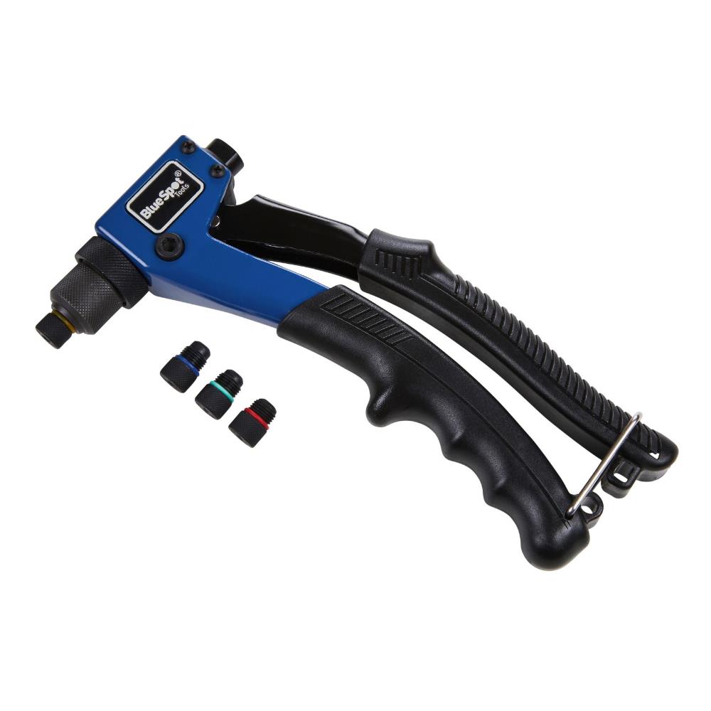 BlueSpot 200mm Compact Heavy Duty pop Rivet gun 4 nozzle set 09102