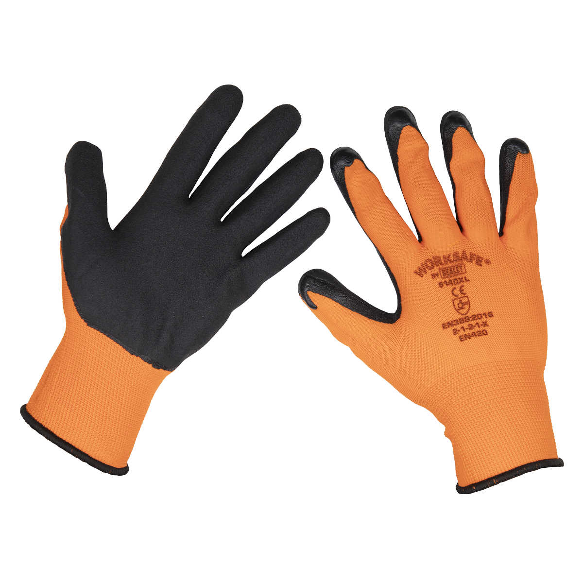 Sealey Worksafe® Foam Latex Gloves, X-Large - Pack of 12 Pairs 9140XL/12