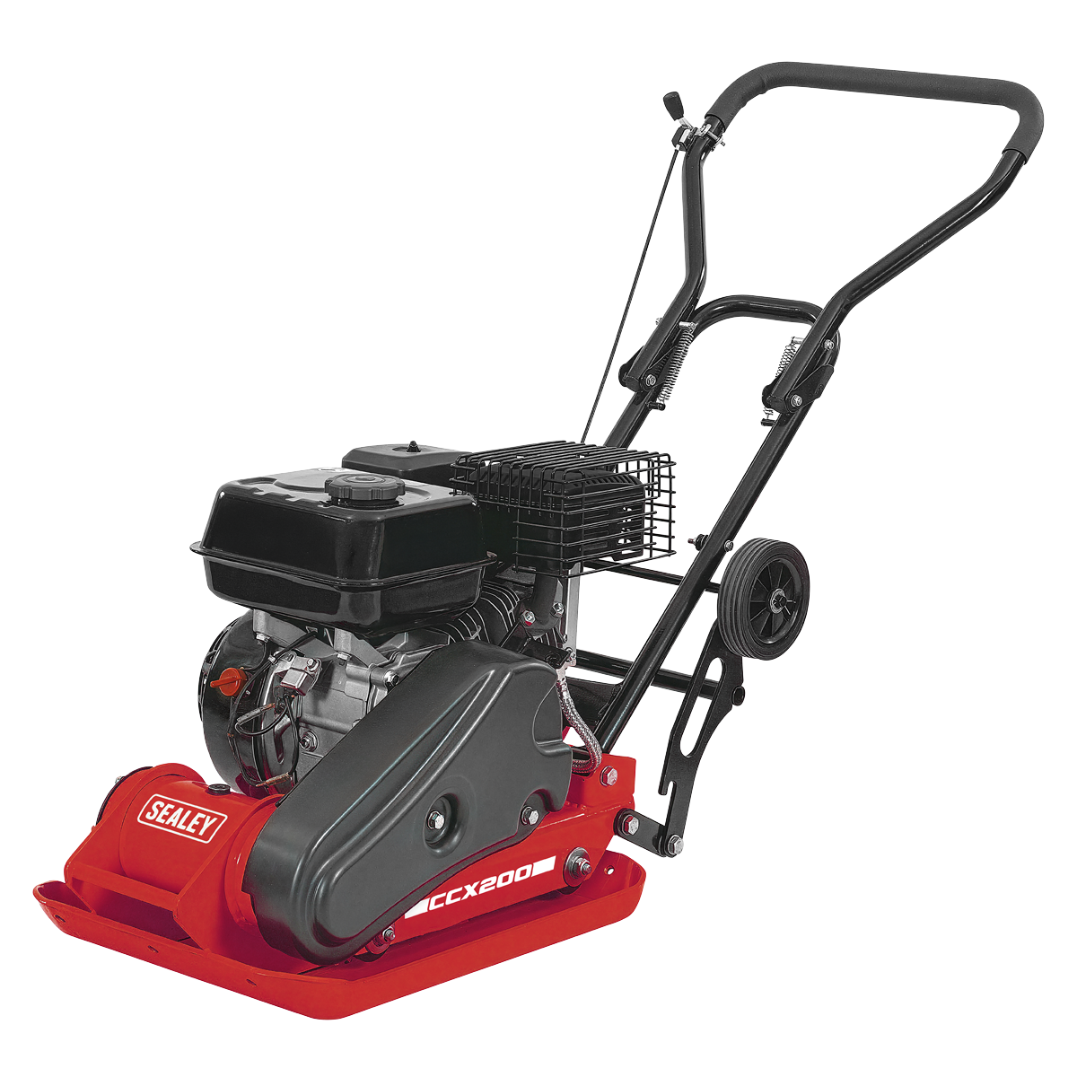 Sealey Petrol Plate Compactor with Wheel Kit 61kg Capacity CCX200