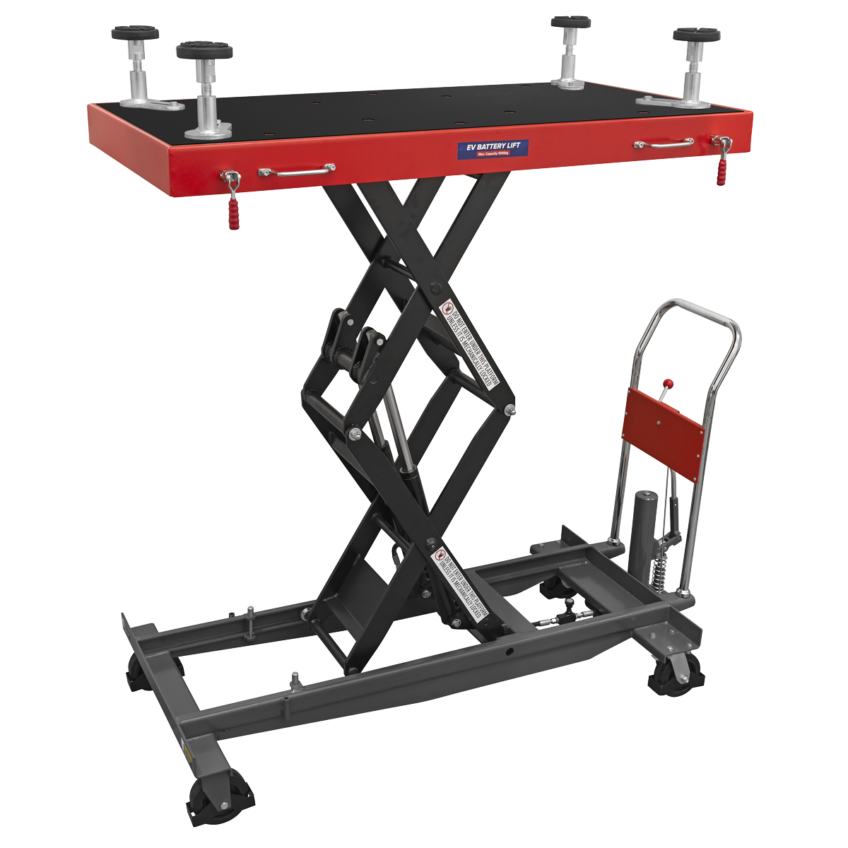 Sealey High Lift EV Battery Lift/Hydraulic Platform Truck 1000kg Capacity EVBT1000