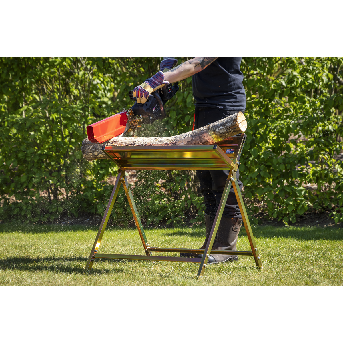 Sealey Heavy-Duty Sawhorse with Chainsaw Holder LSH150HD