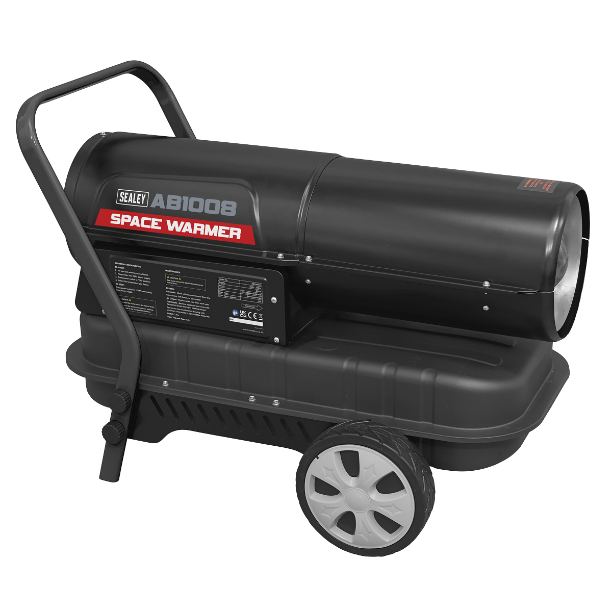 Sealey Space Warmer® Kerosene/Diesel Heater with Wheels 100,000Btu/hr AB1008