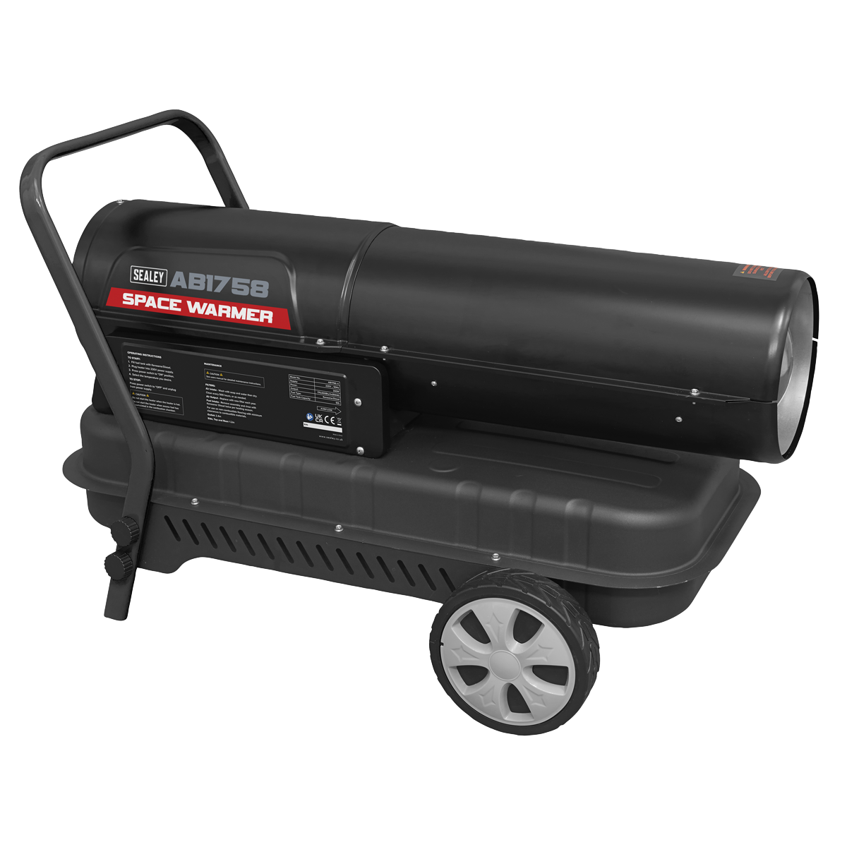Sealey Space Warmer® Kerosene/Diesel Heater with Wheels 175,000Btu/hr AB1758