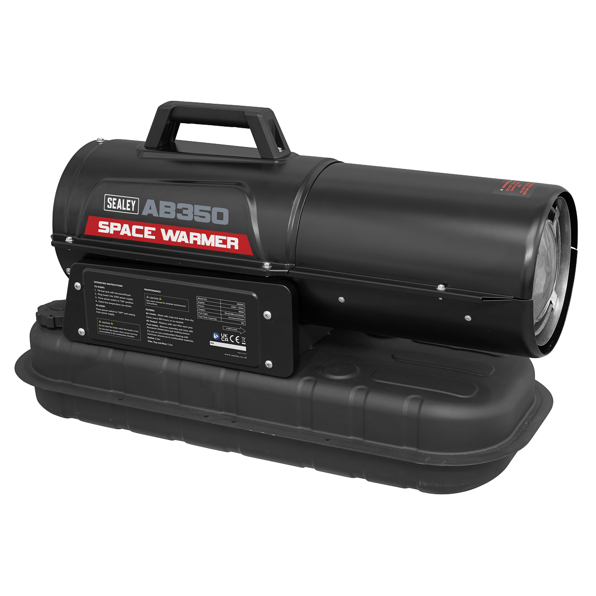 Sealey Space Warmer® Kerosene/Diesel Heater without Wheels 35,000Btu/hr AB350