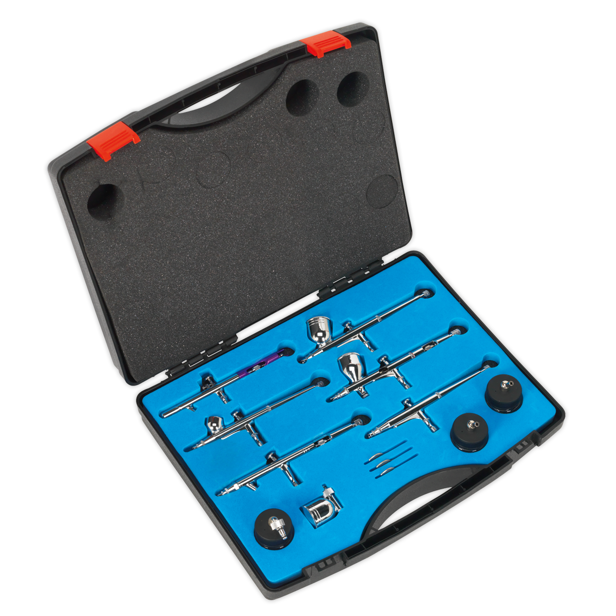 Sealey Mini Gravity/Suction Feed Air Brush Kit 10pc AB936