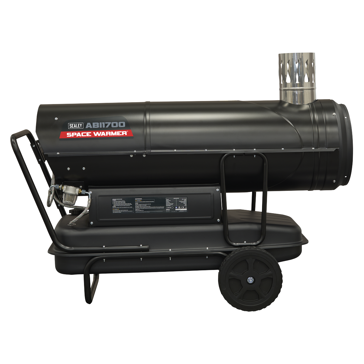 Sealey Space Warmer® Indirect Kerosene/Diesel Heater with Wheels 170,000Btu/hr ABI1700