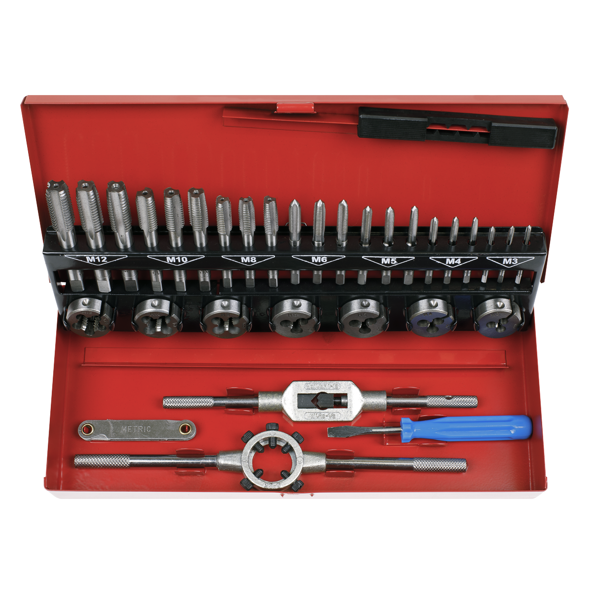 Sealey Metric Tap & Die Set Split Dies 32pc AK3015