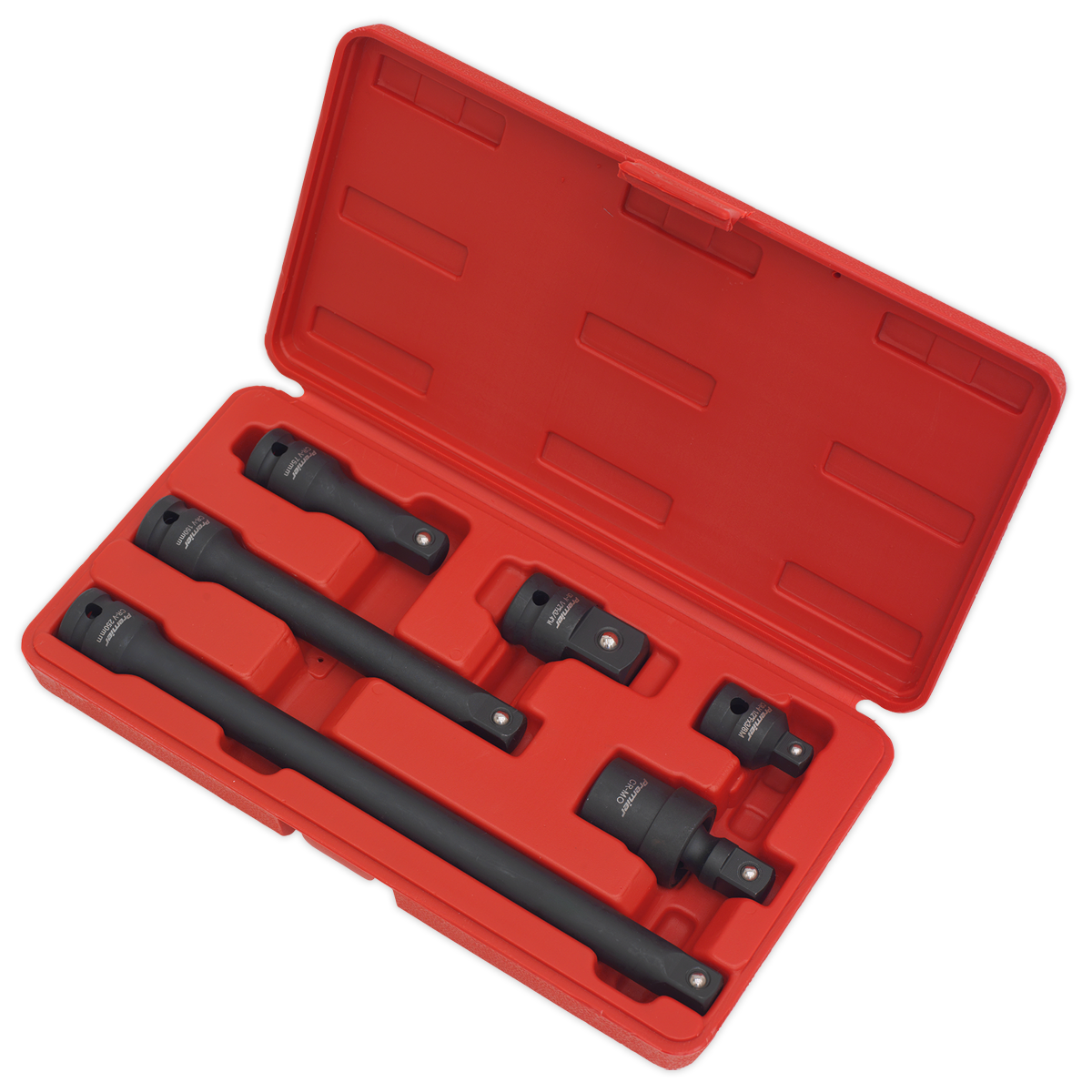 Sealey Premier Impact Adaptor & Extension Bar Set 1/2"Sq Drive 6pc AK5514