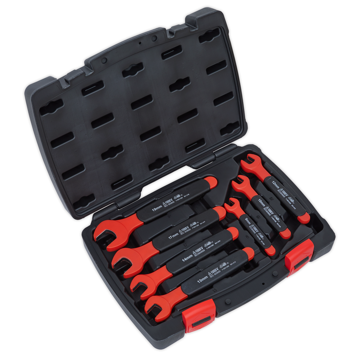 Sealey Premier Insulated Open-End Spanner Set 7pc - VDE Approved AK63171