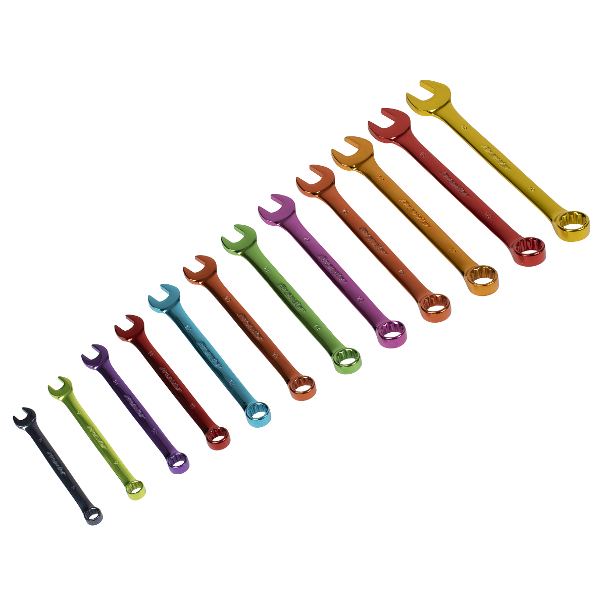 Sealey Premier Multi-Coloured Combination Spanner Set 12pc AK63267