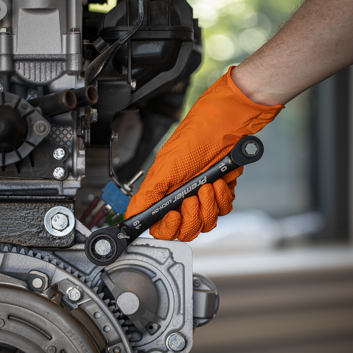 Sealey Premier Black 4-in-1 Reversible Lock-On™ Ratchet Ring Spanner AK63923