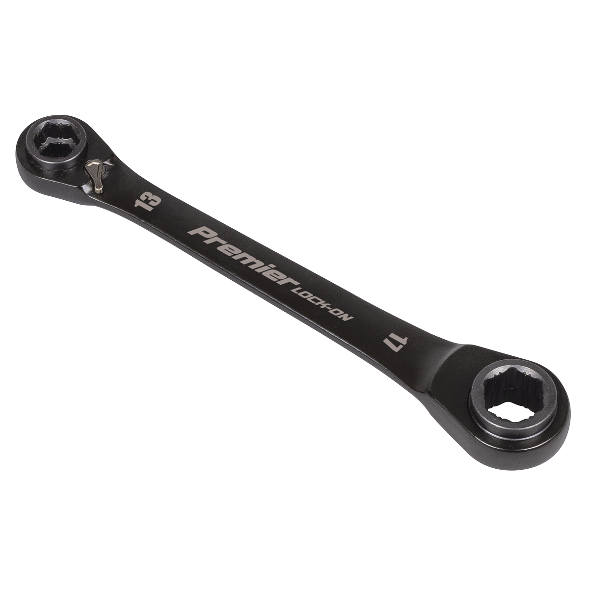 Sealey Premier Black 4-in-1 Reversible Lock-On™ Ratchet Ring Spanner AK63923