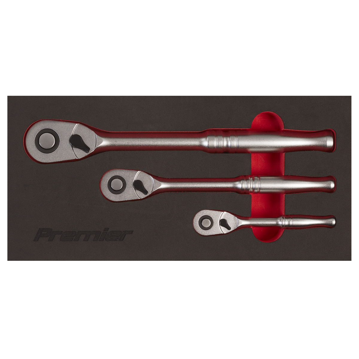 Sealey Premier Platinum Pear-Head Ratchet Wrench Set with Flip Reverse 3pc AK7933