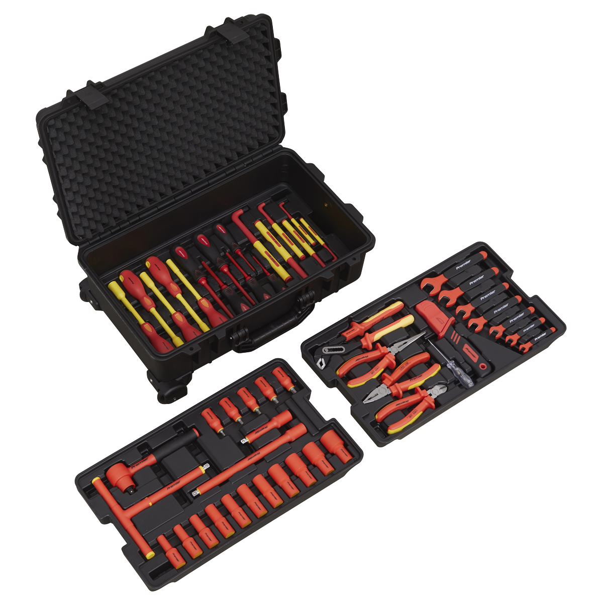 Sealey Premier Insulated Tool Kit 3/8"Sq Drive 1000V 50pc - VDE Approved AK7938