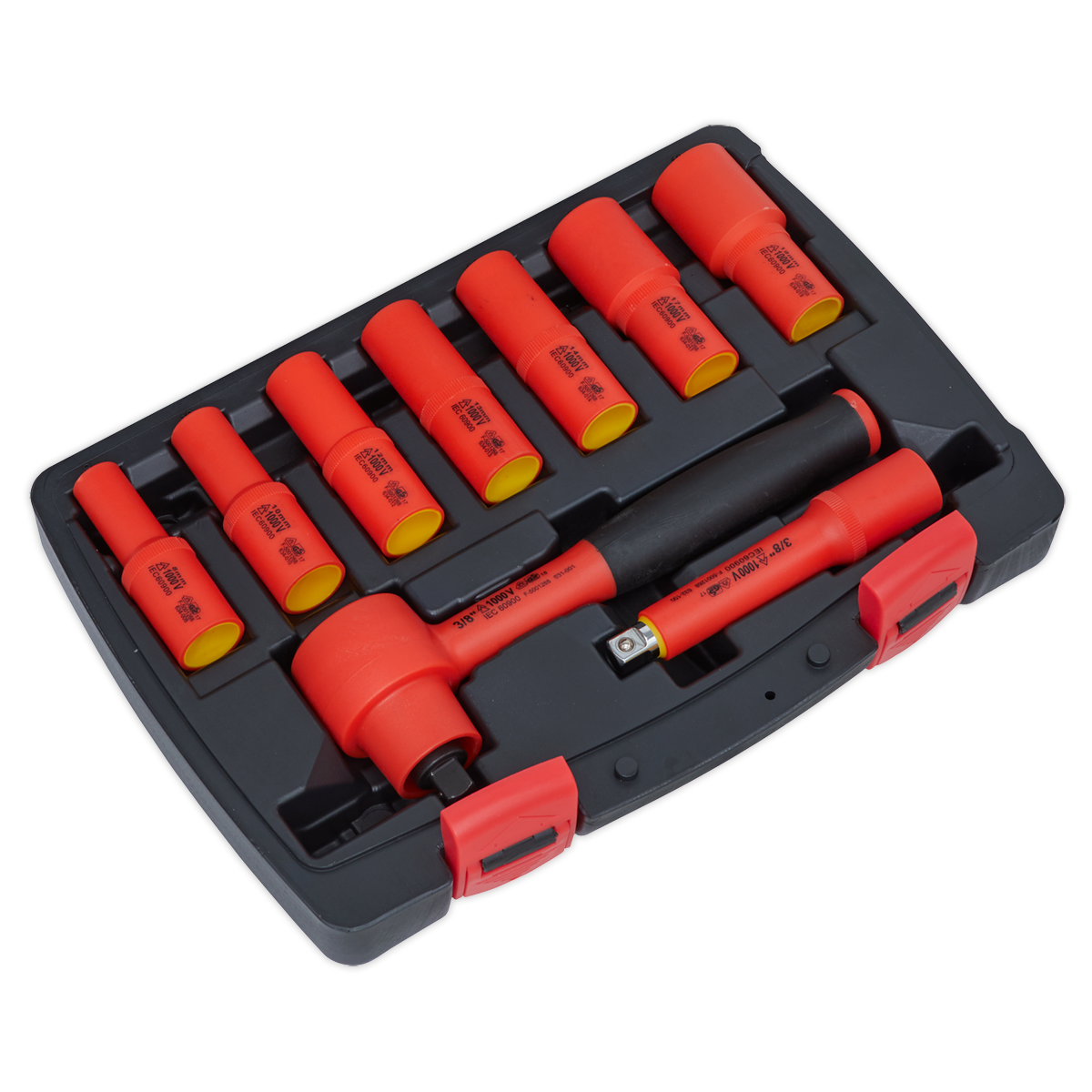 Sealey Premier Insulated Socket Set 3/8"Sq Drive 9pc - VDE Approved AK7942