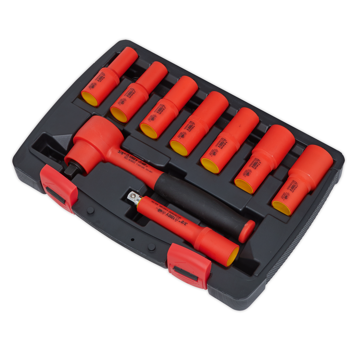 Sealey Premier Insulated Socket Set 3/8"Sq Drive 9pc - VDE Approved AK7942