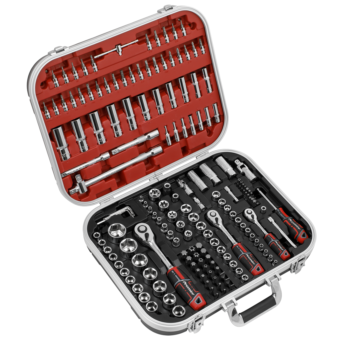 Sealey Premier Socket Set 1/4", 3/8" & 1/2"Sq Drive 172pc AK7981