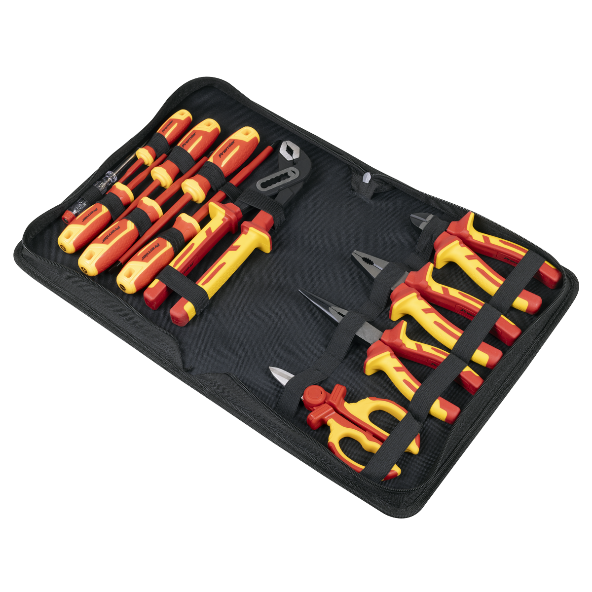Sealey Screwdriver, Pliers & Scissor Set 12pc - VDE Approved AK83463