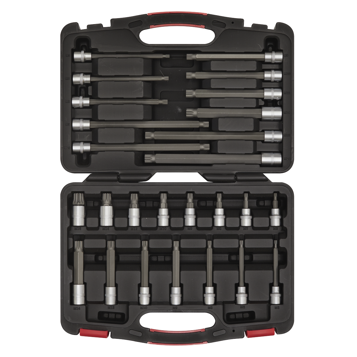 Sealey Premier Platinum Spline Socket Bit Set 3/8"Sq Drive 26pc AK89002