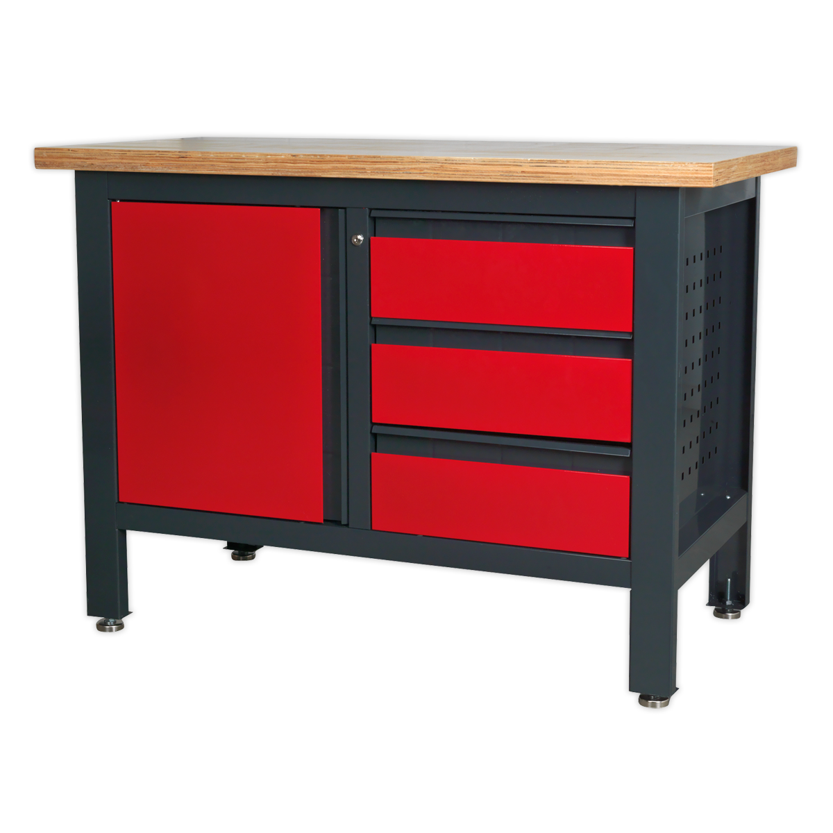 Sealey Workbench with 3 Drawers & Cupboard AP1372B