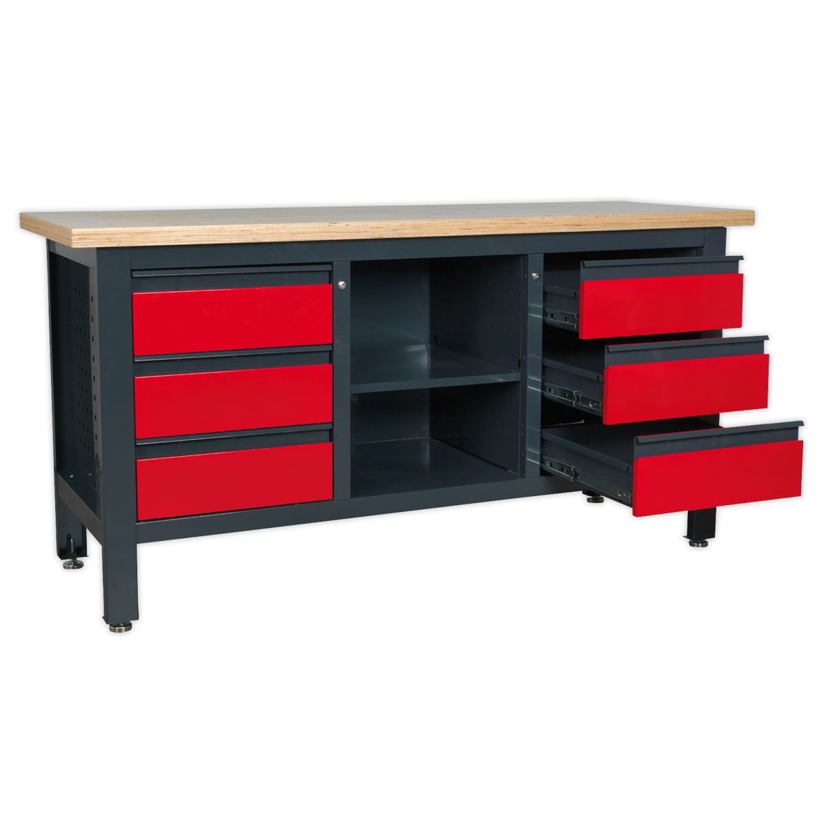 Sealey Workbench with 6 Drawers & Open Storage AP1905D