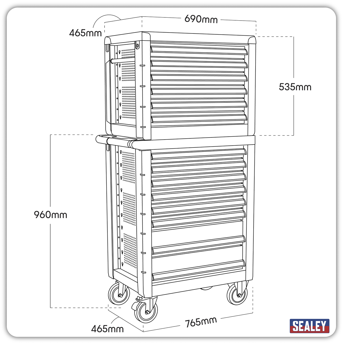 Sealey Premier™ Rollcab 8 Drawer AP2408