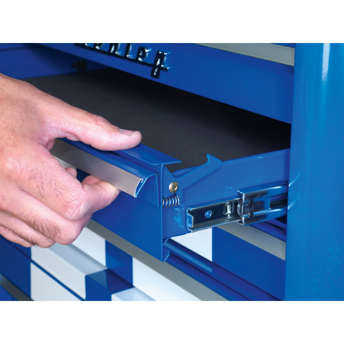 Sealey Premier™ Retro Style Rollcab 4 Drawer - Blue with White Stripes AP28204BWS